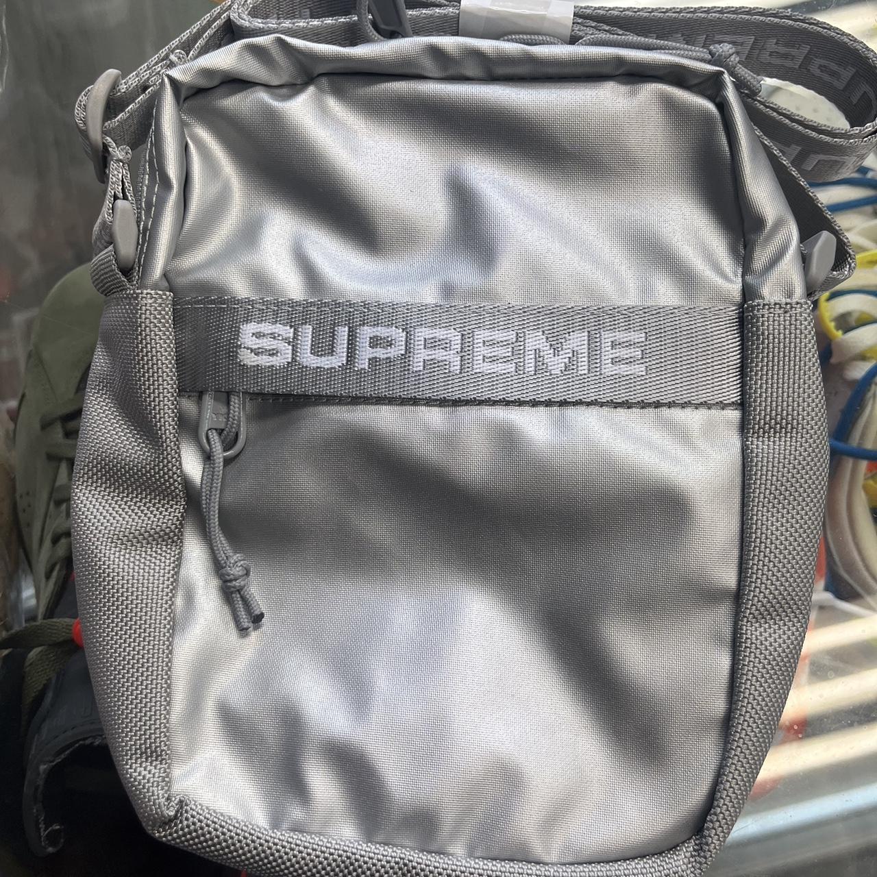 Supreme shoulder bag Brand new silver supreme - Depop