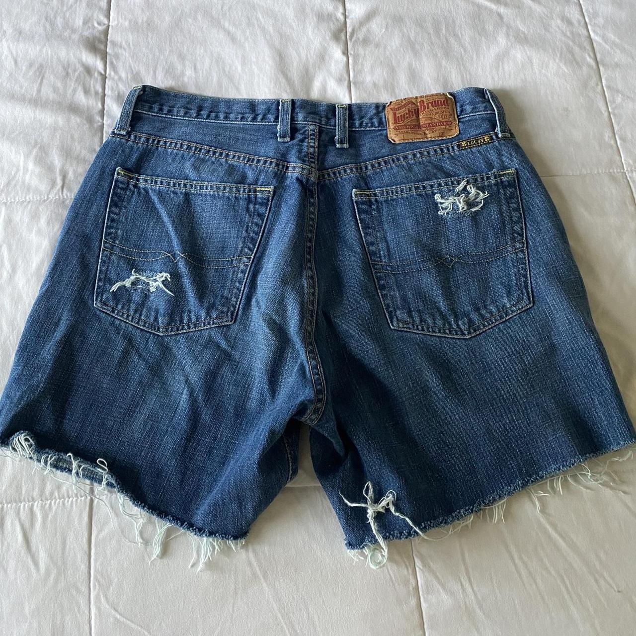 Lucky brand denim shorts, skinny style Size - Depop