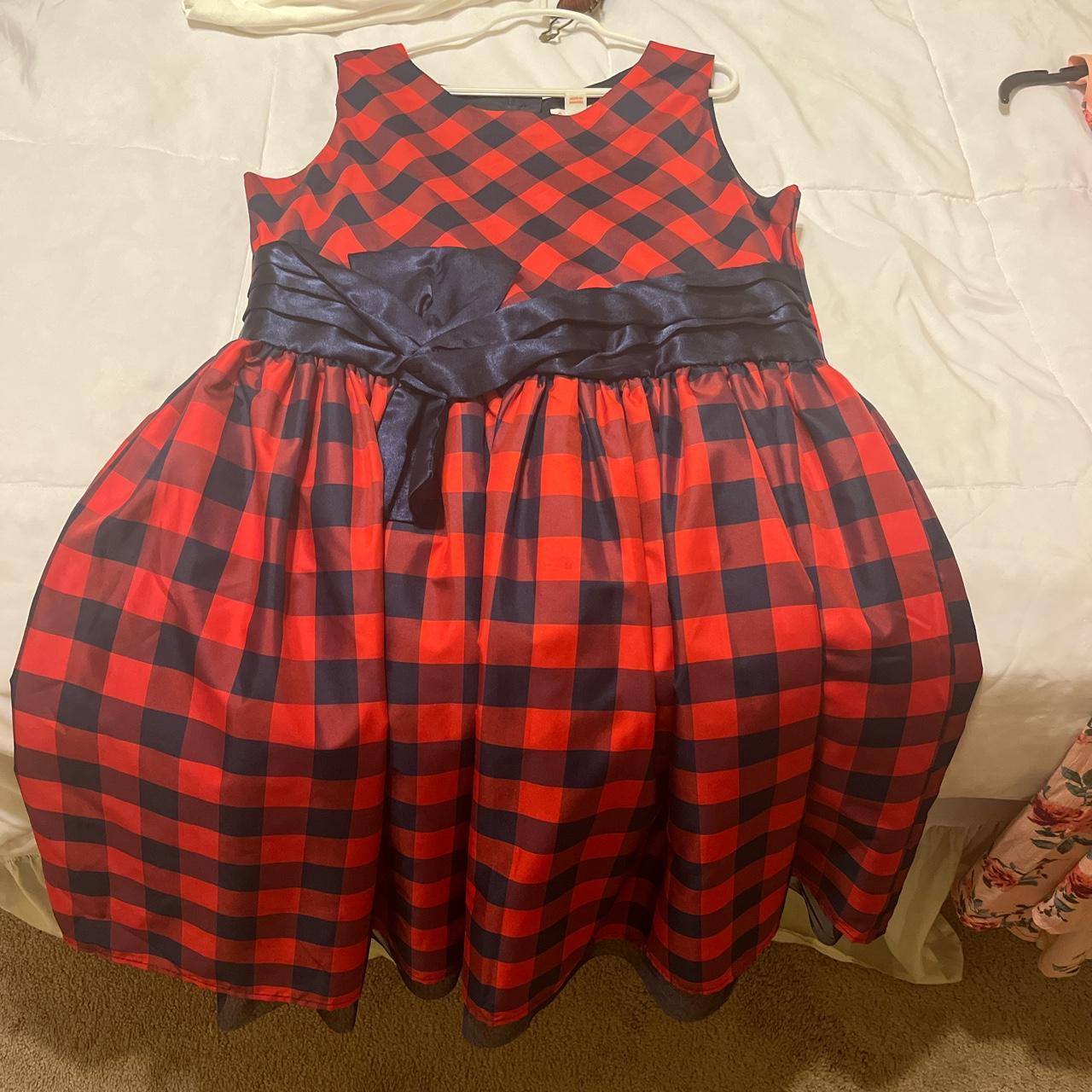 Cat & Jack Navy and Red Dress Depop