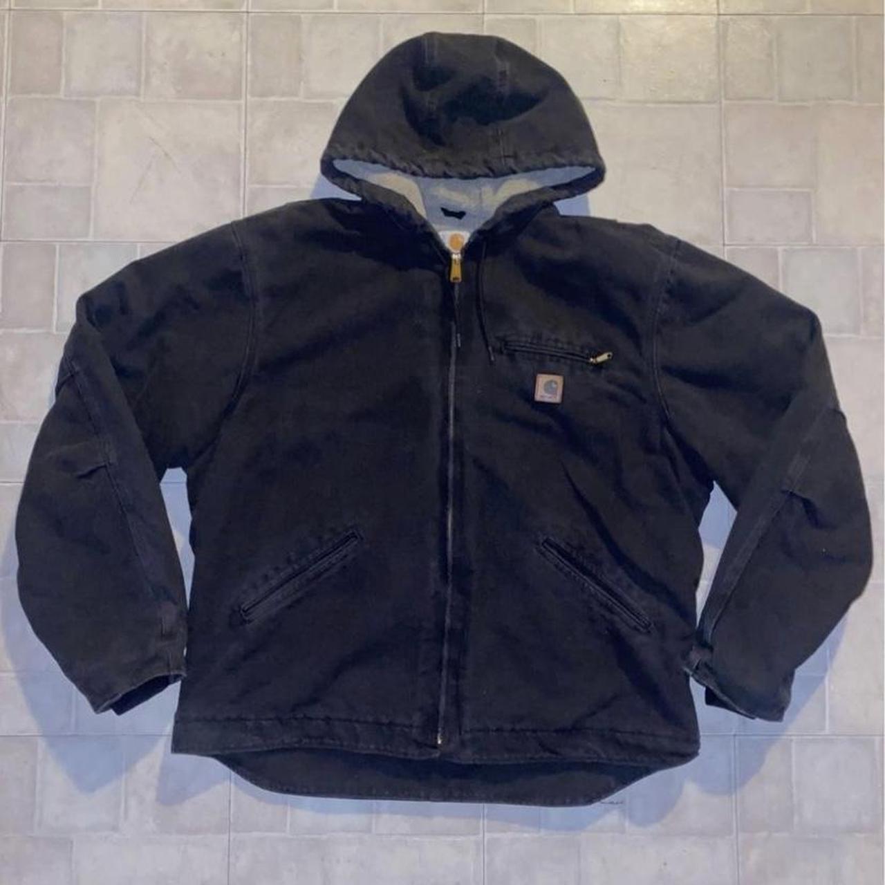 Black carhartt work jacket Size XL good condition - Depop