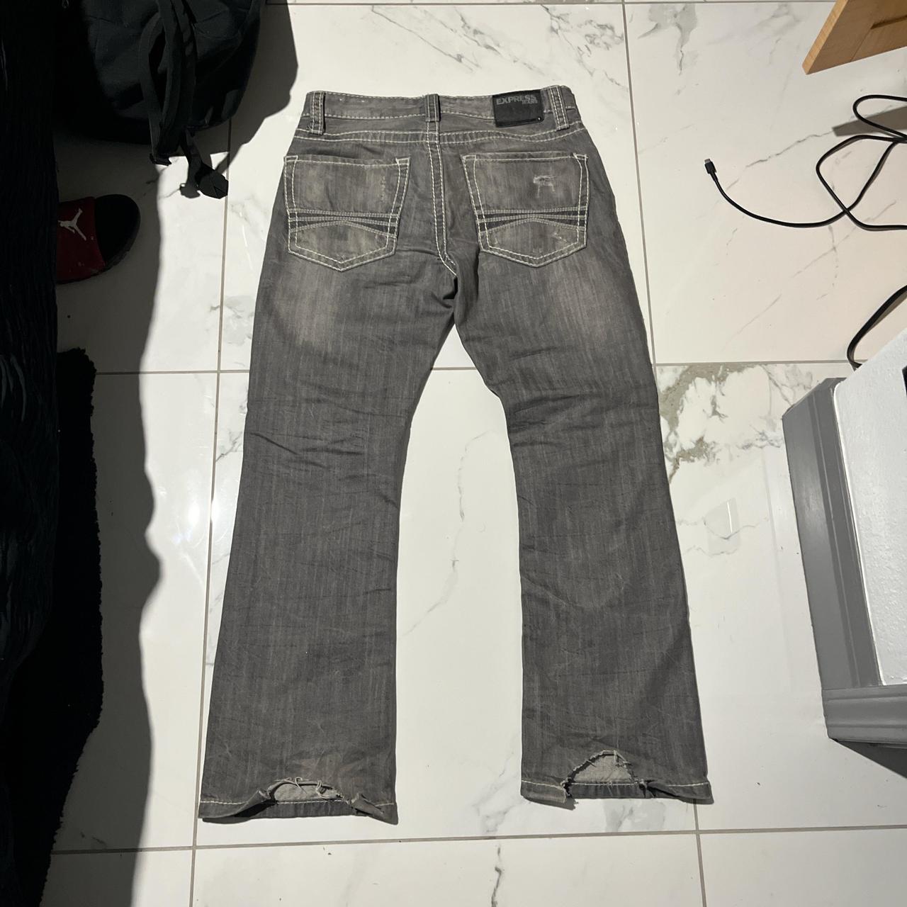 Express Jeans Gray express jeans big white Depop