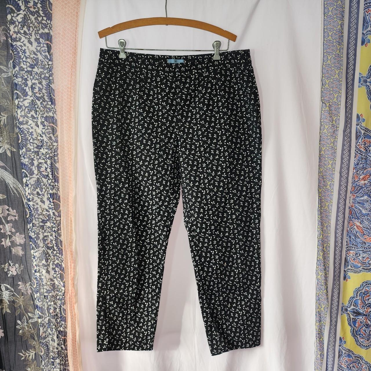 CECE Black and White Woman's Slacks Straight Leg... - Depop