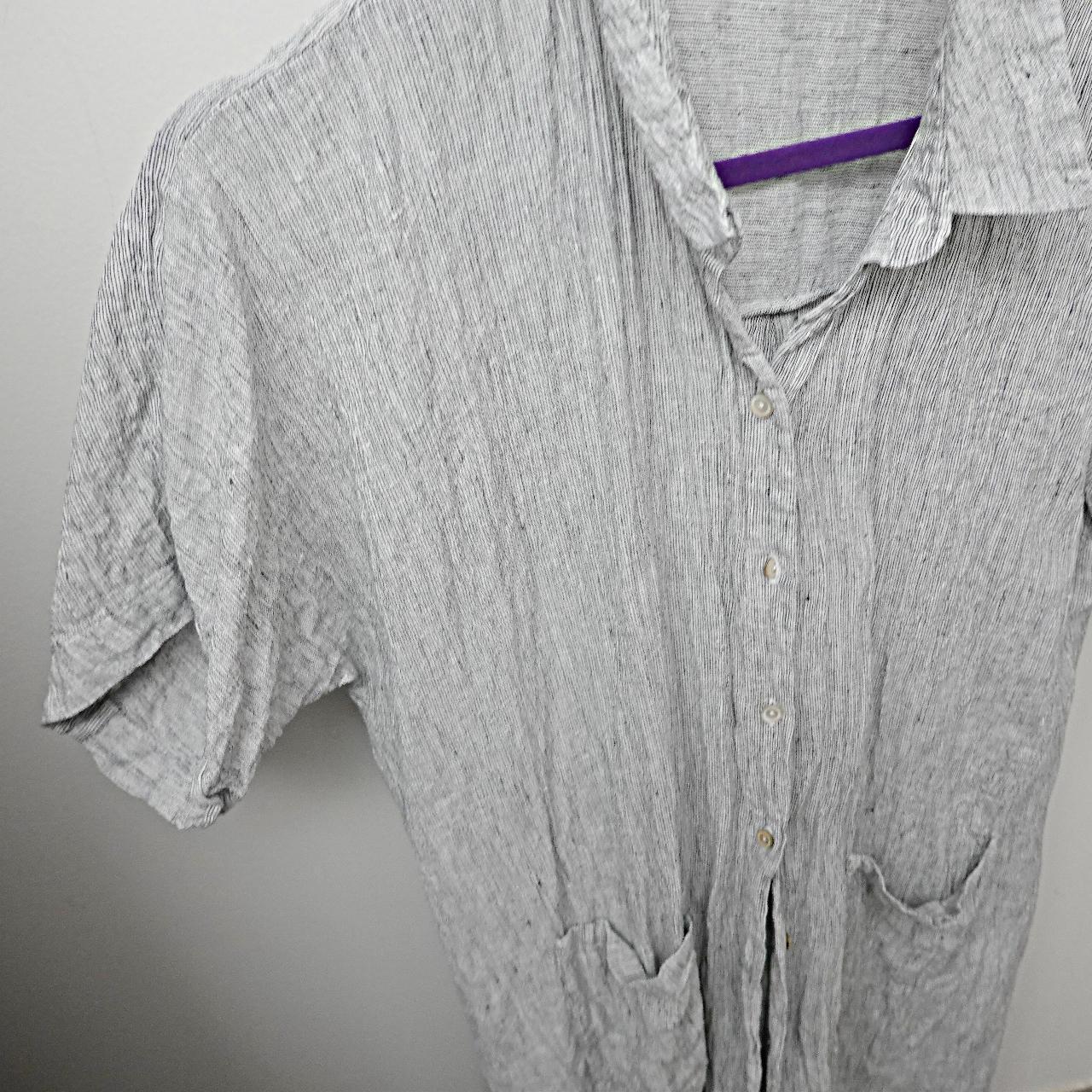 Eileen fisher organic linen shirt dress- petite... - Depop