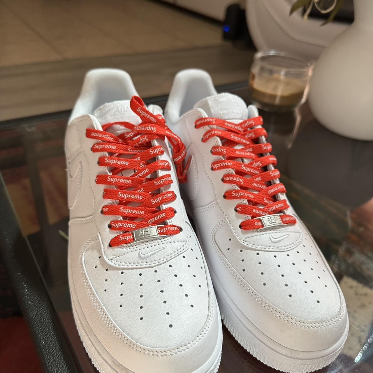 Nike Air Force Low Supreme White Size But It Depop