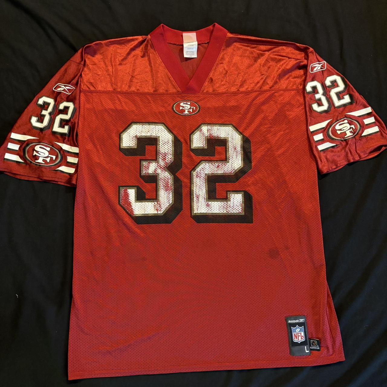 Vintage Reebok Kevin Barlow 49ers Jersey Size L - Depop