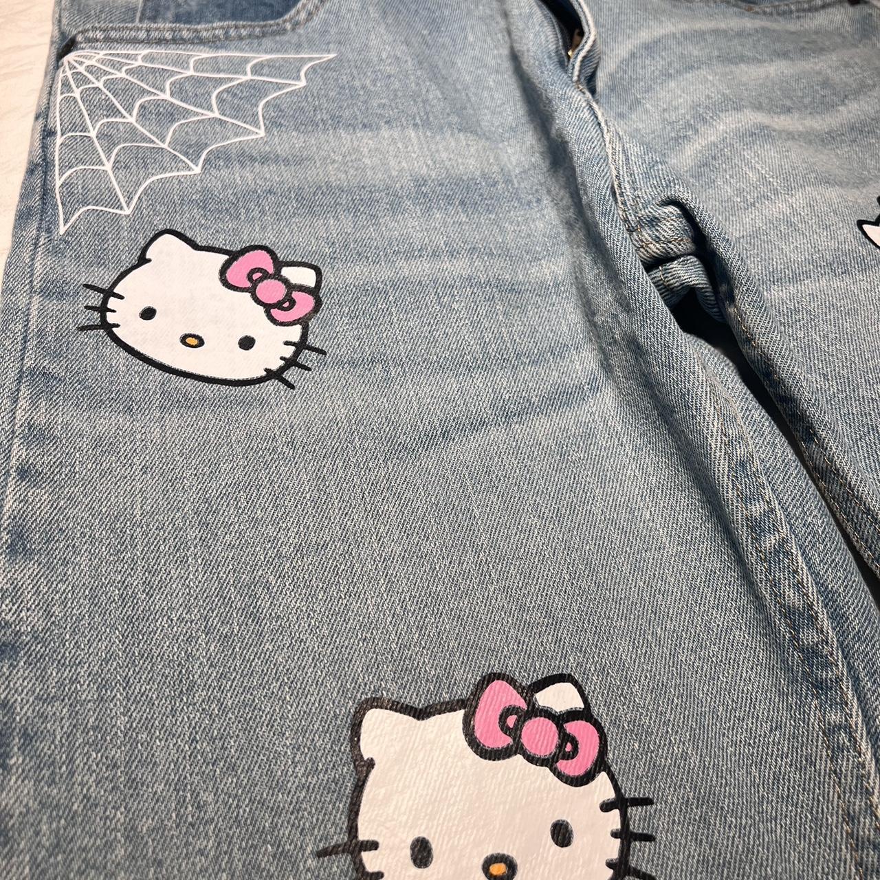 Hello Kitty Spider Jeans Size 28 X 30 Depop