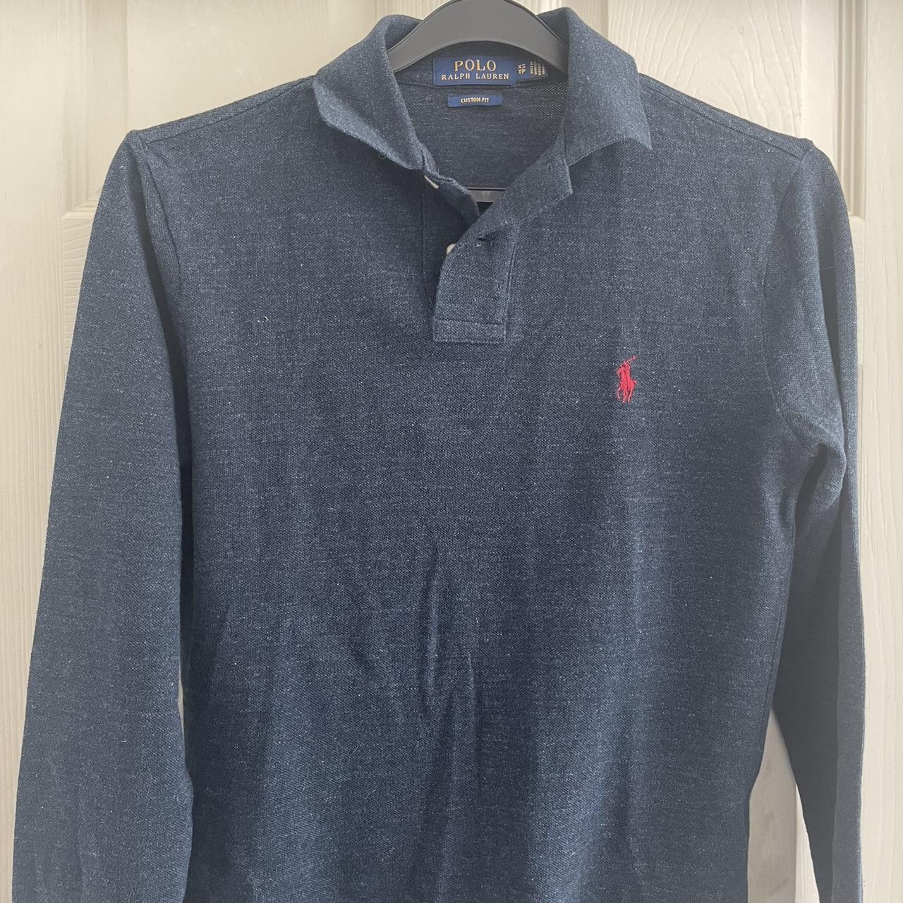 Ralph lauren polo shirt long sleeve custom... - Depop