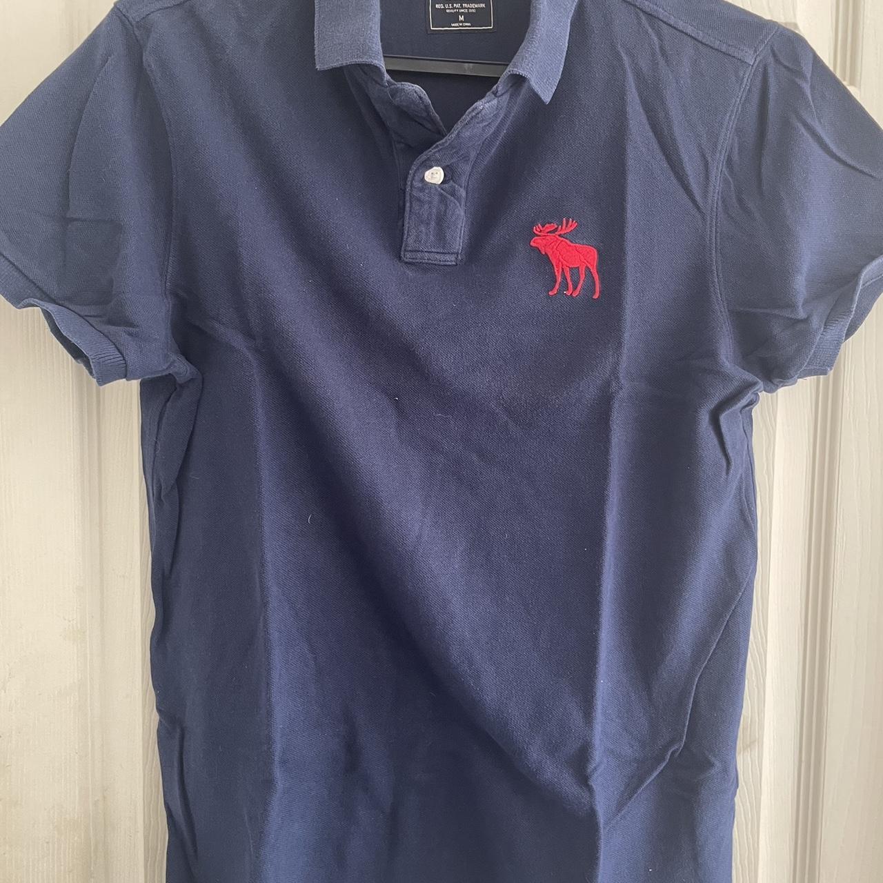 Abercrombie And Fitch Navy Polo Shirt Blue Navy Depop