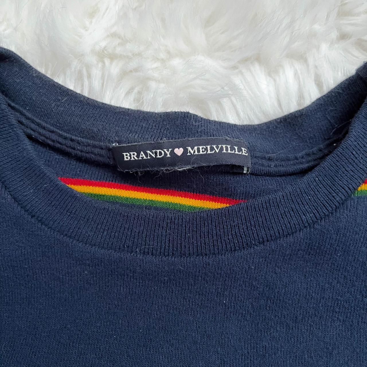 Navy Brandy Melville Rainbow Sweater BRANDY MELVILLLE NAVY BLUE