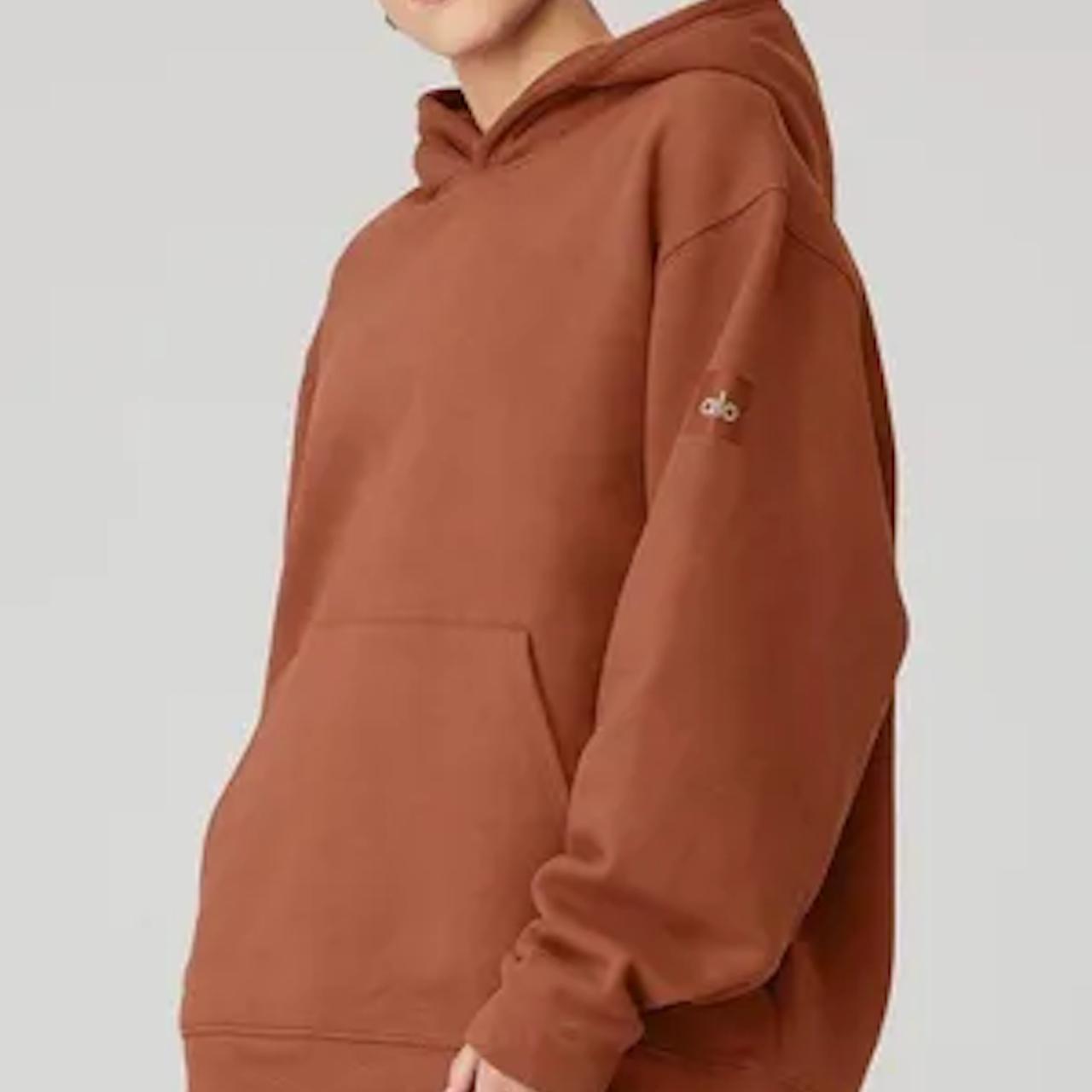 Alo Yoga Renown Heavyweight Hoodie Rust Made from Depop