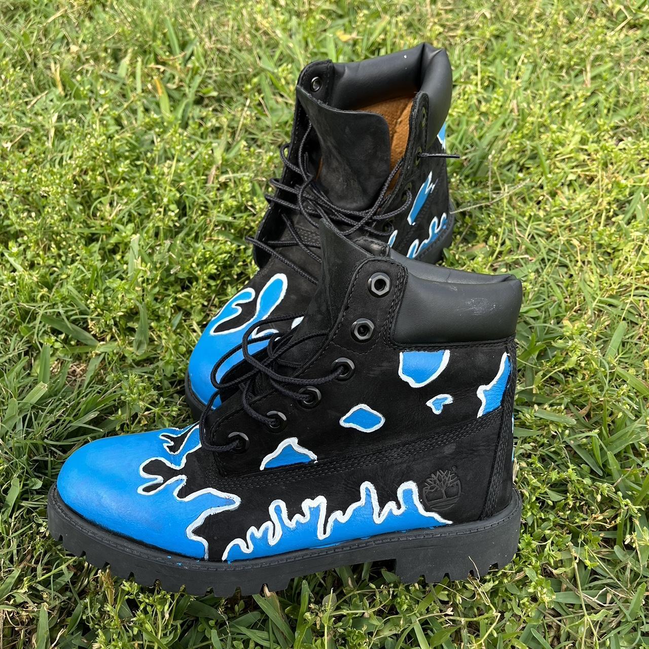 Custom hotsell black timberlands