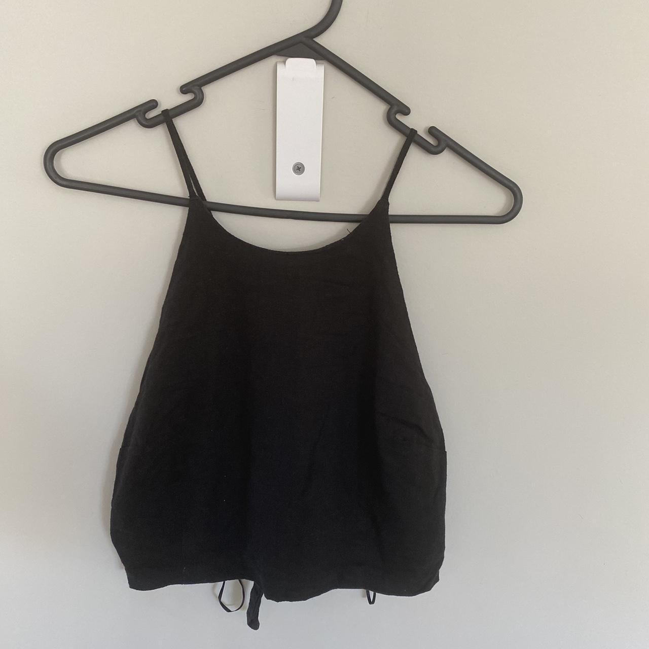 Glassons Black Crop crossover/tie back Size 14 - Depop