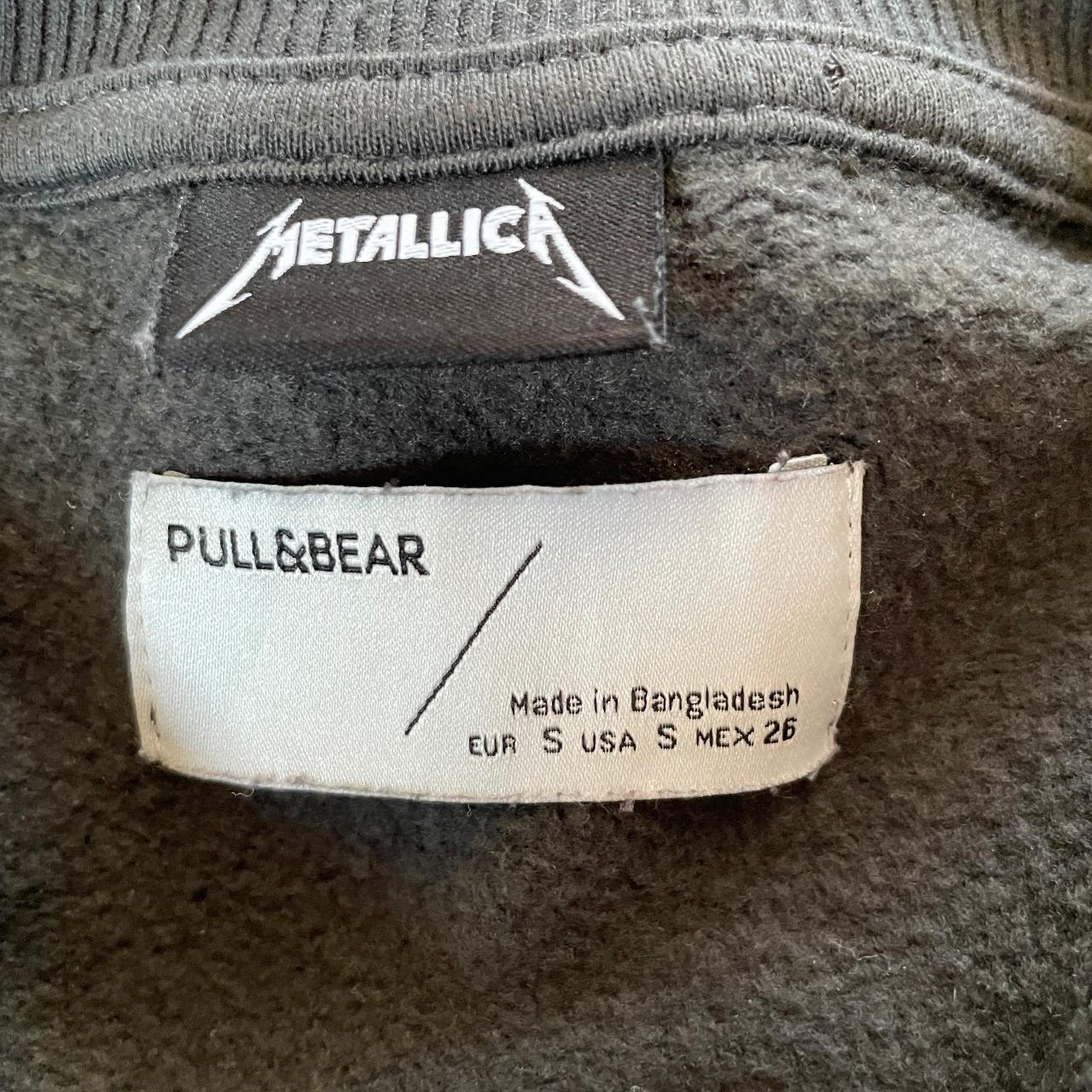 Grey Pull Bear Metallica Sweatshirt Only worn a. Depop