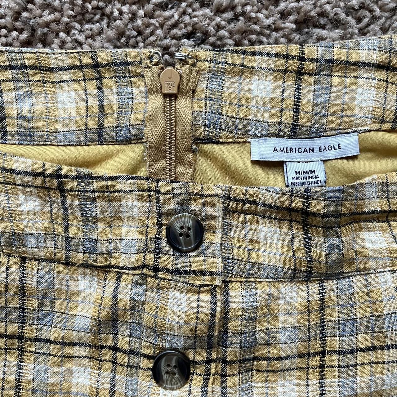 American eagle yellow plaid skirt best sale