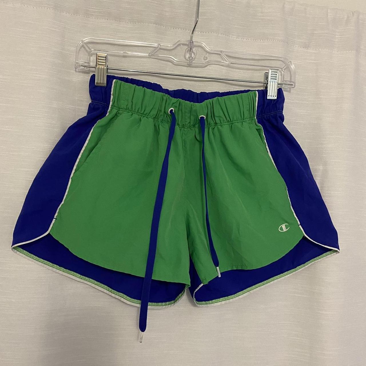 Champion Women's Green and Purple Shorts | Depop
