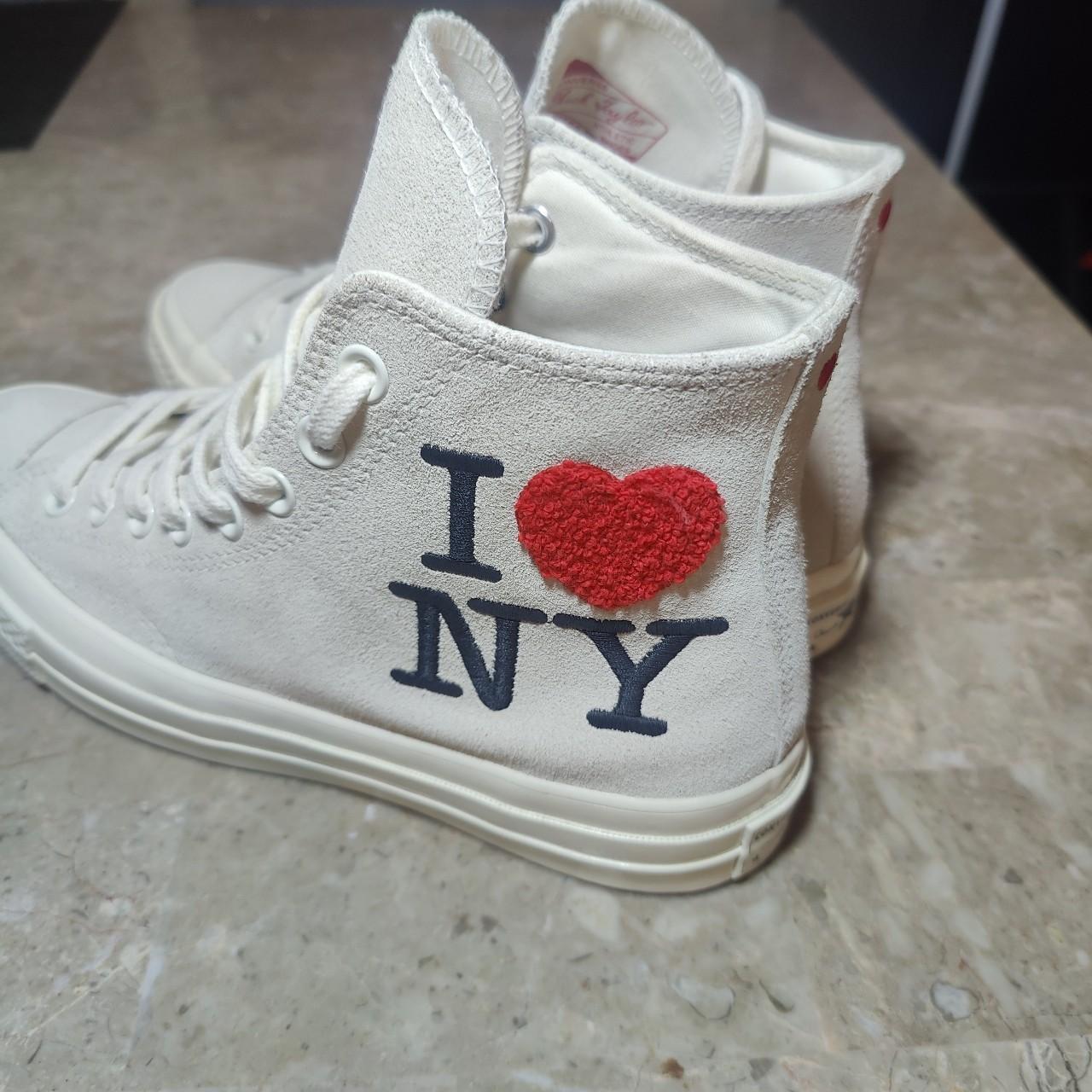 cream high top converse