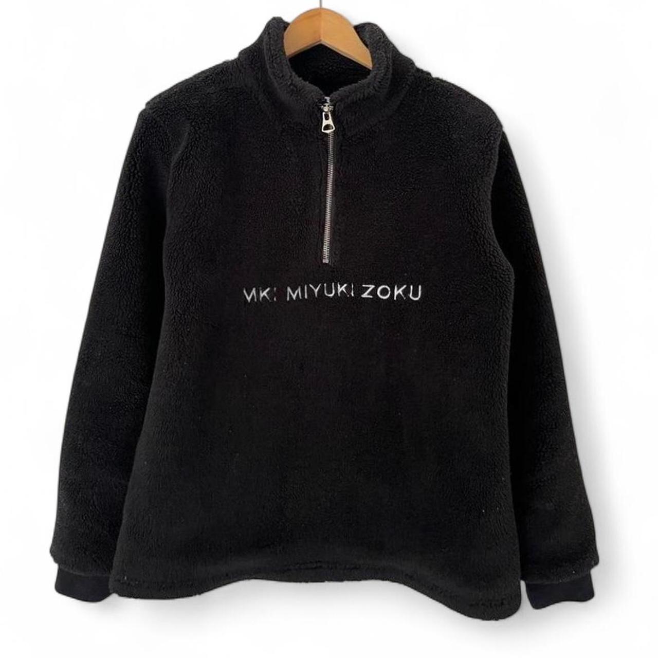 スウェット・トレーナー MKI MIYUKI ZOKU Boucle Quarter Zip Sweatshirt Black MKI MIYUKI ZOKU Boucle Quarter Zip Sweatshirt Black
