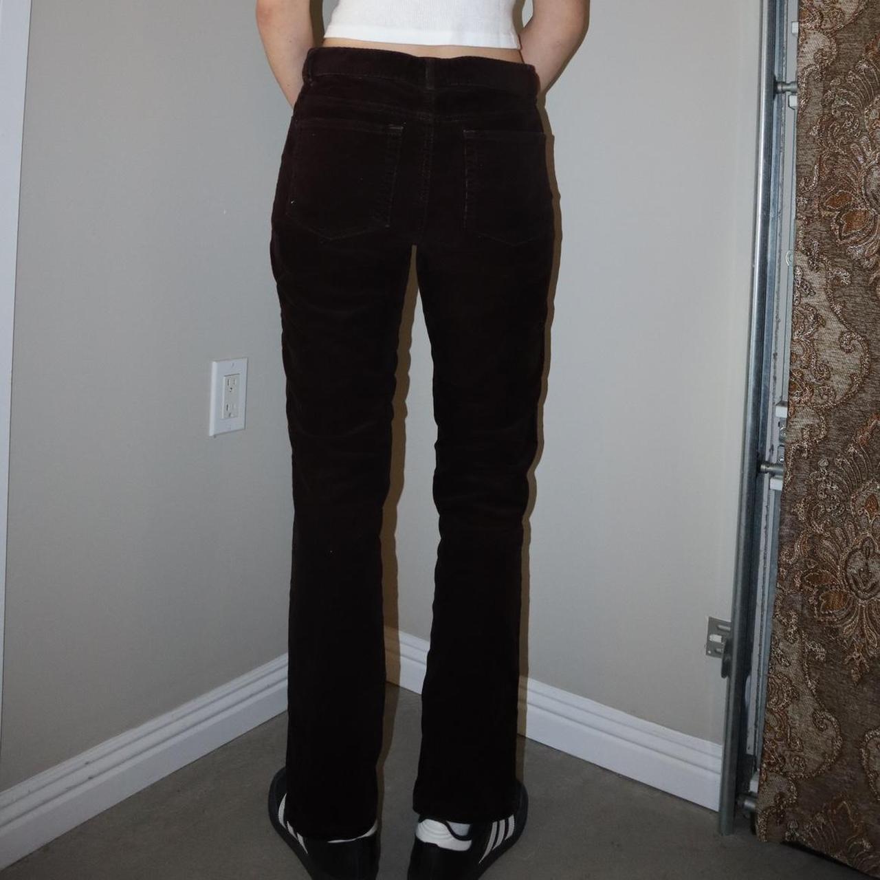 Dark Brown Chaps Corduroy Jeans Mid Rise Fits Depop 0653