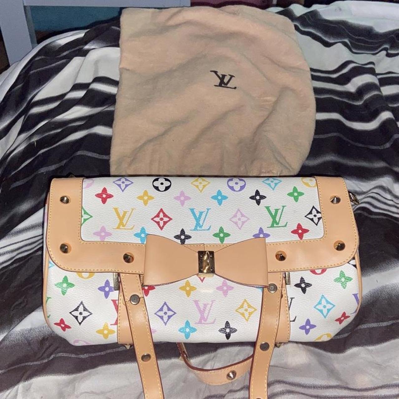 Otrain Vintage Louis Vuitton Garment Bag Shoulder Bag White And