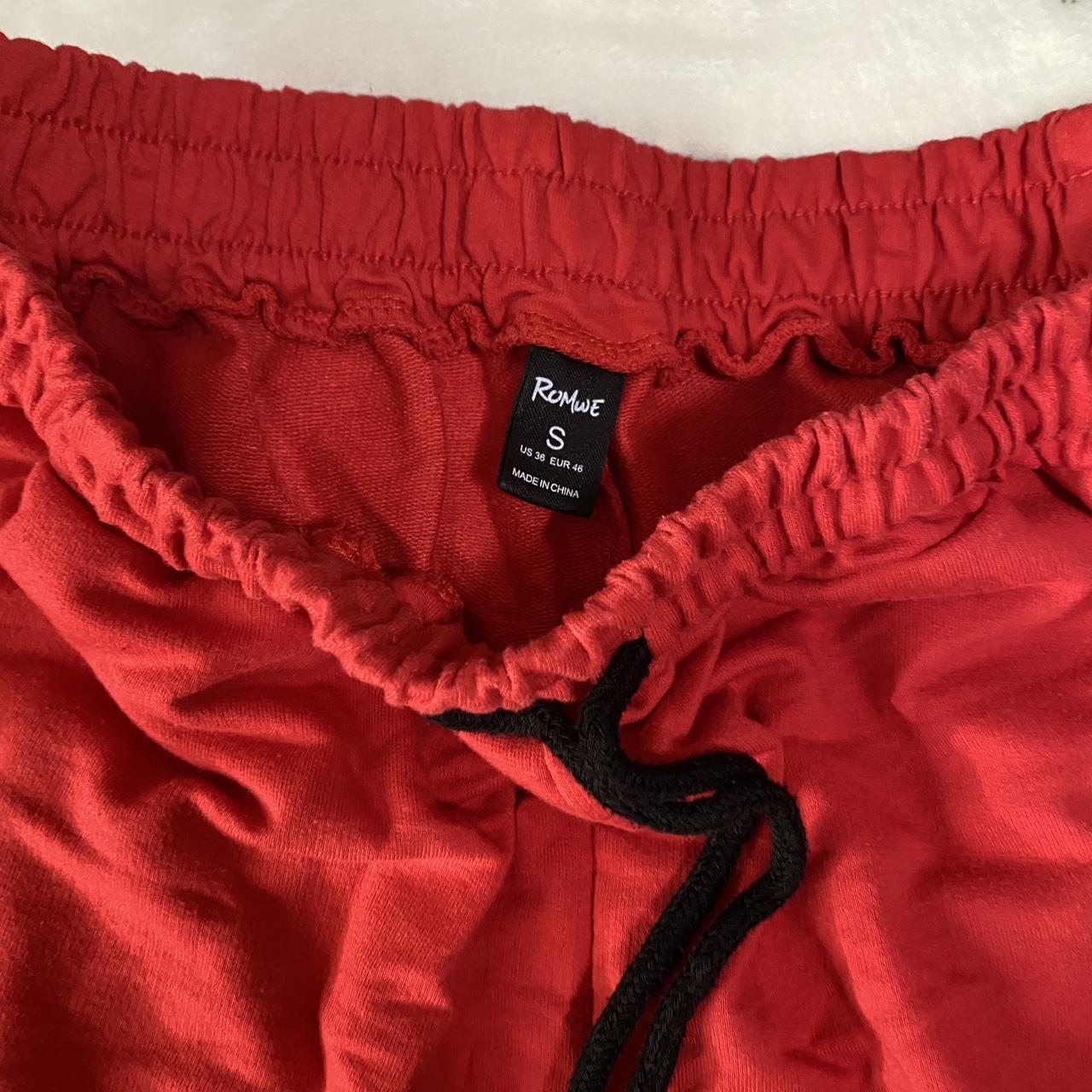 Romwe Men's Red Shorts | Depop