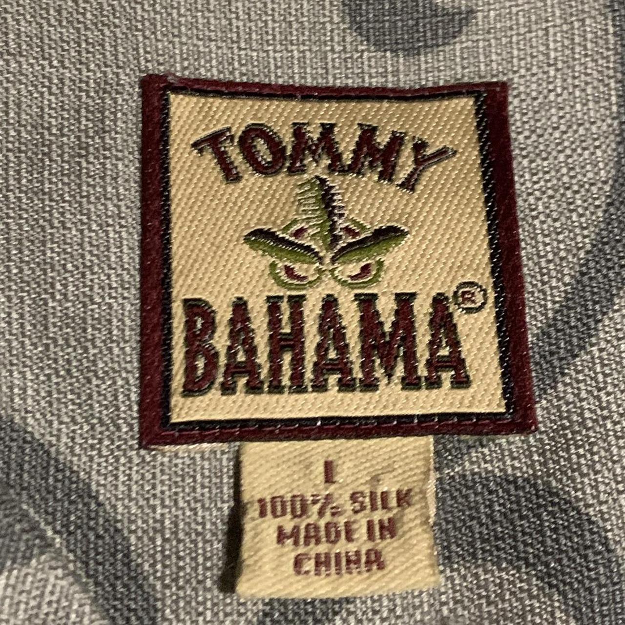 Tommy Bahama Shirt Men Size L Green/Cream 100% Silk... - Depop