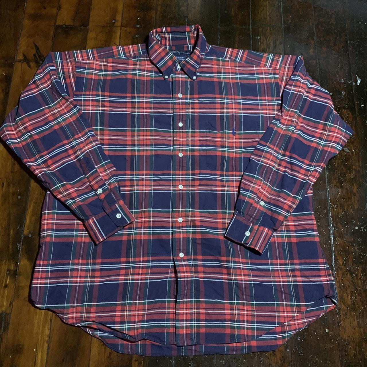 Polo Ralph Lauren Men's Size L Red Plaid The Big... - Depop