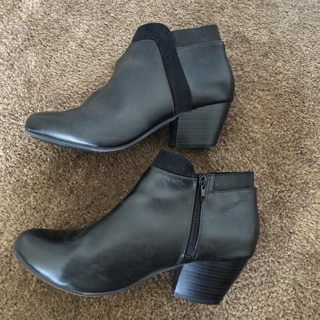 BLACK ANKLE BOOTS Festival style zip-up boots. 2.5... - Depop