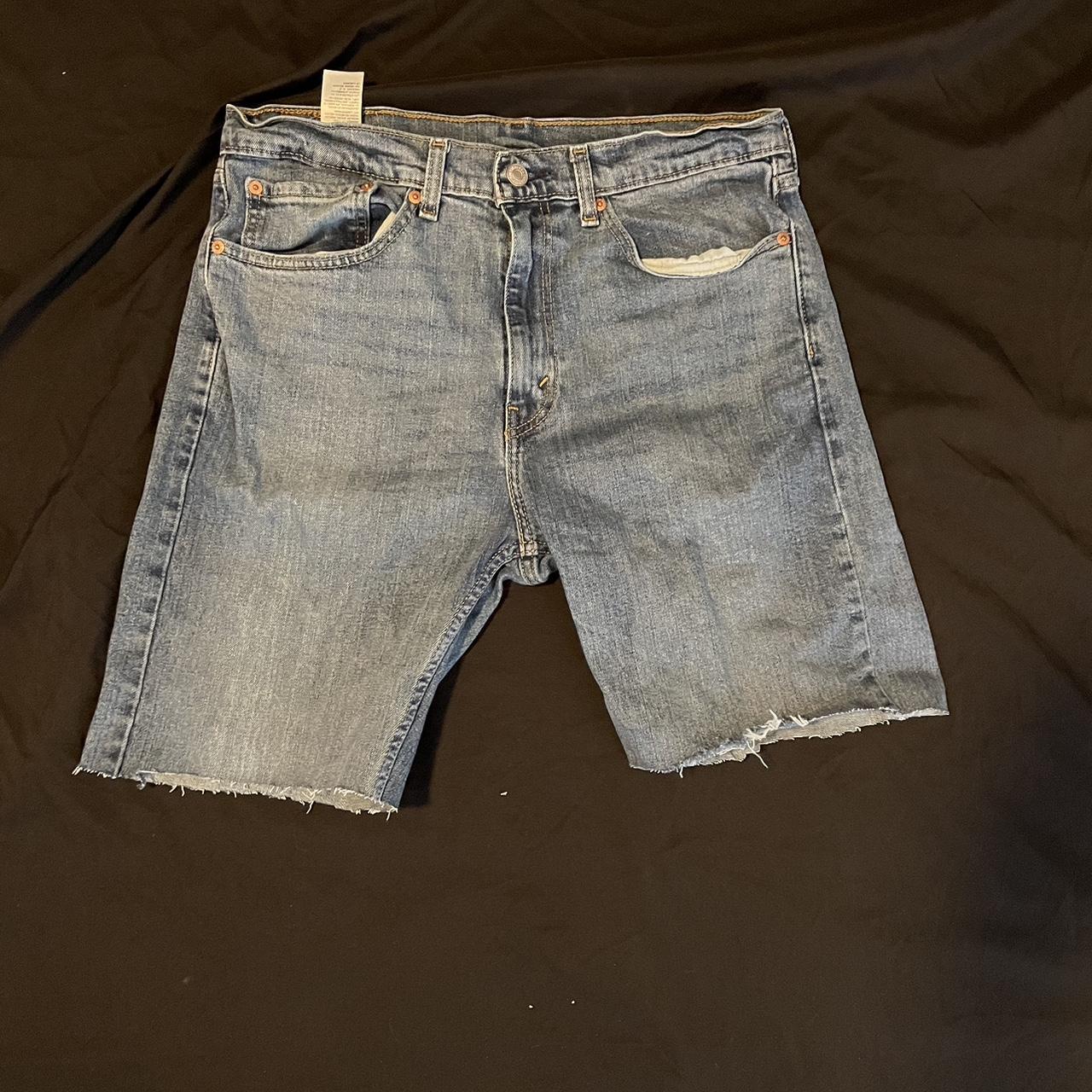 Levi’s cut jeans to jorts Thrifted and whoever gave... - Depop