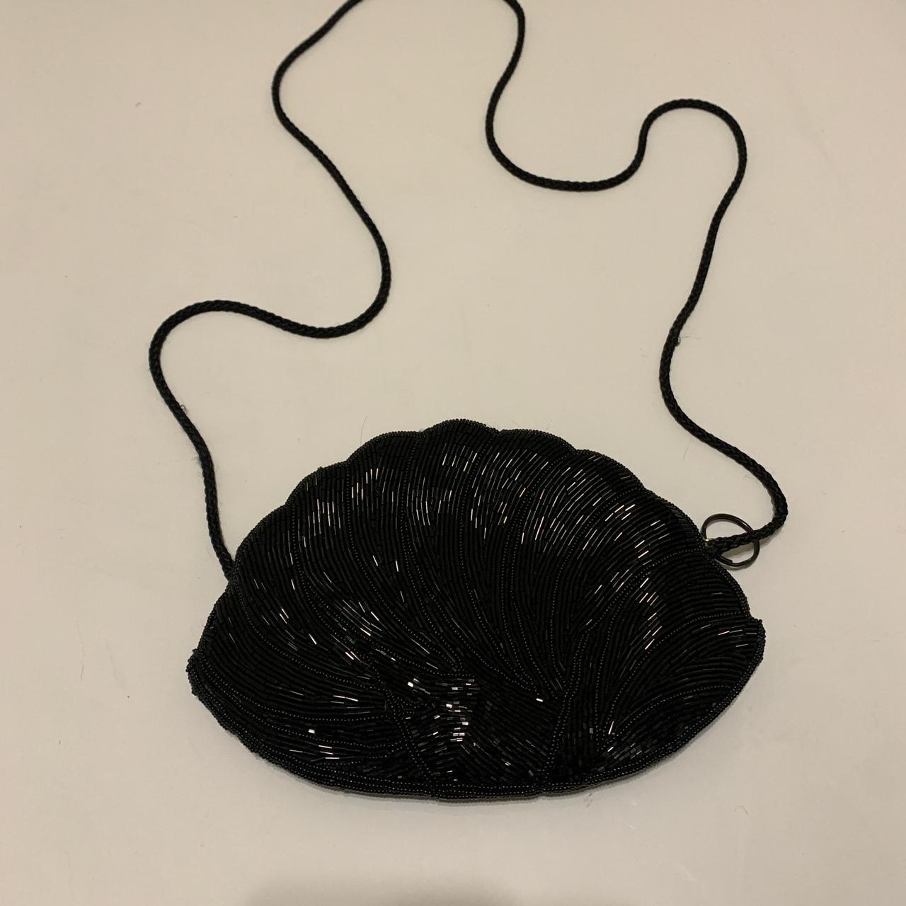 Antique 1950s Magid hand beaded clamshell purse with... Depop