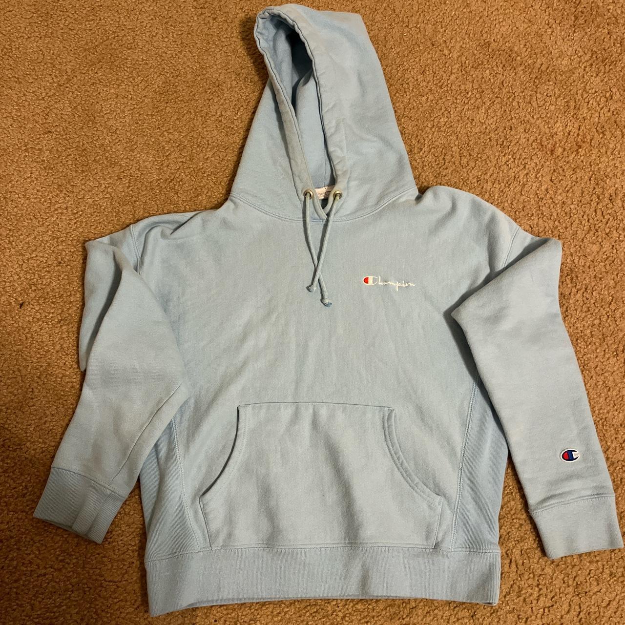 Light blue discount champion hoodie womens