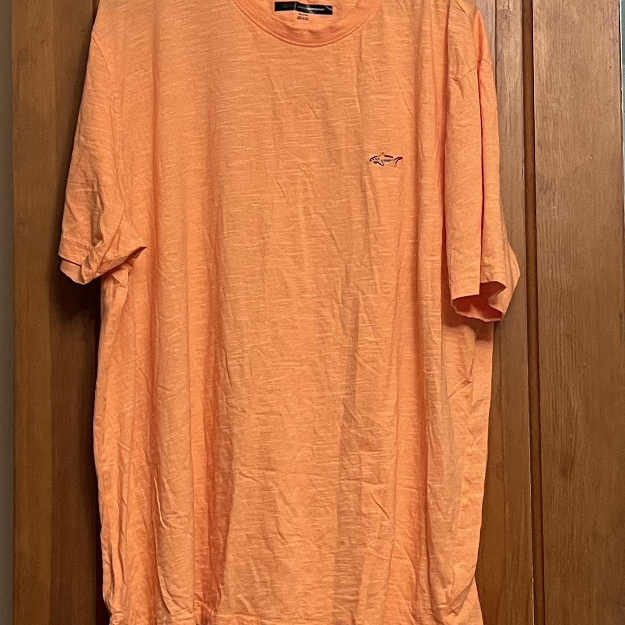Greg Norman 2XL orange t-shirt, embroidered - Depop