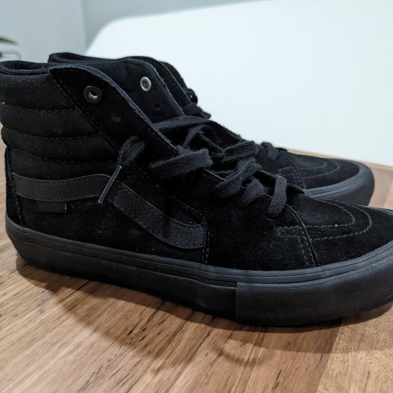 Men's Black Suede Vans high tops EU 40.5. Excellent... - Depop