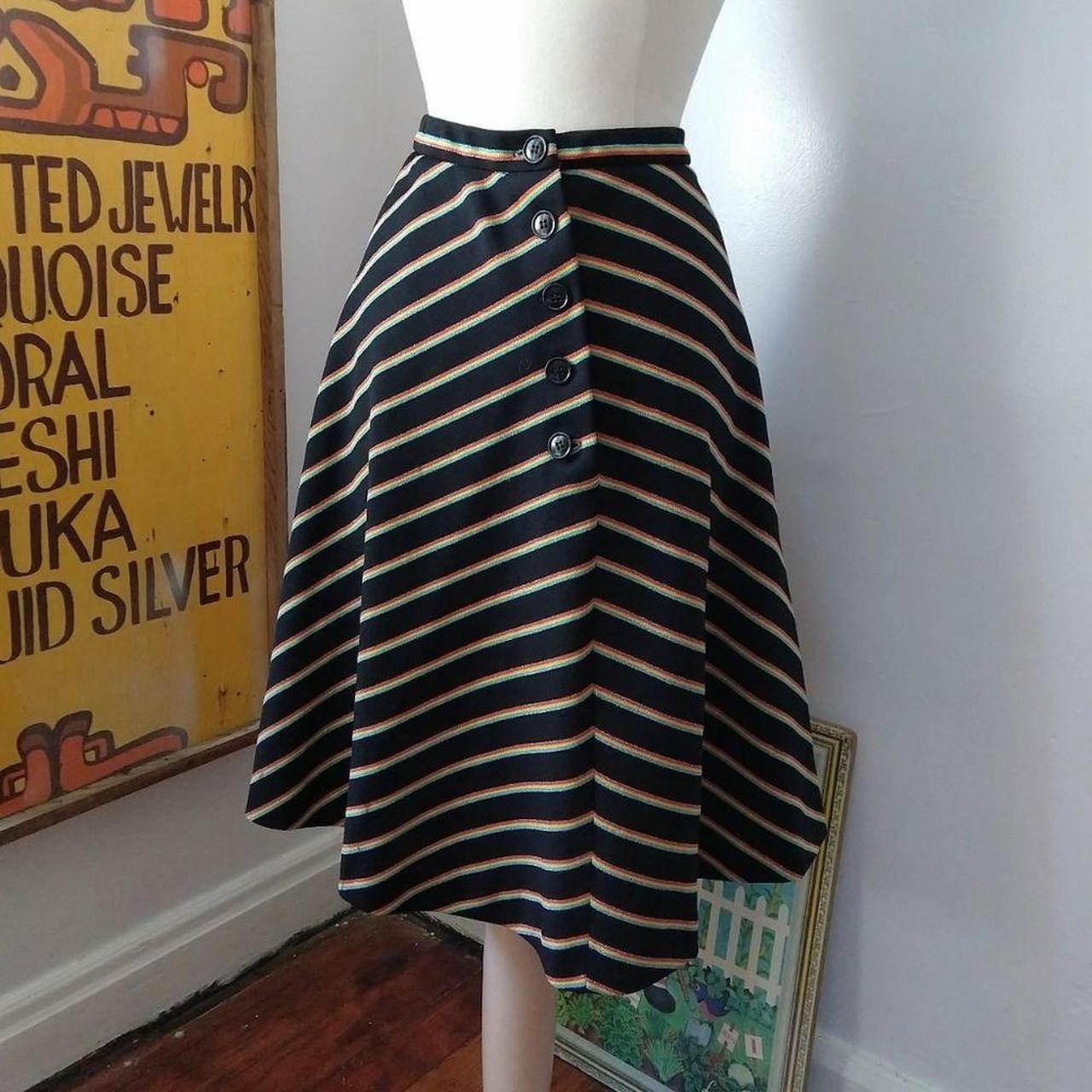 Black and silver a line skirt best sale