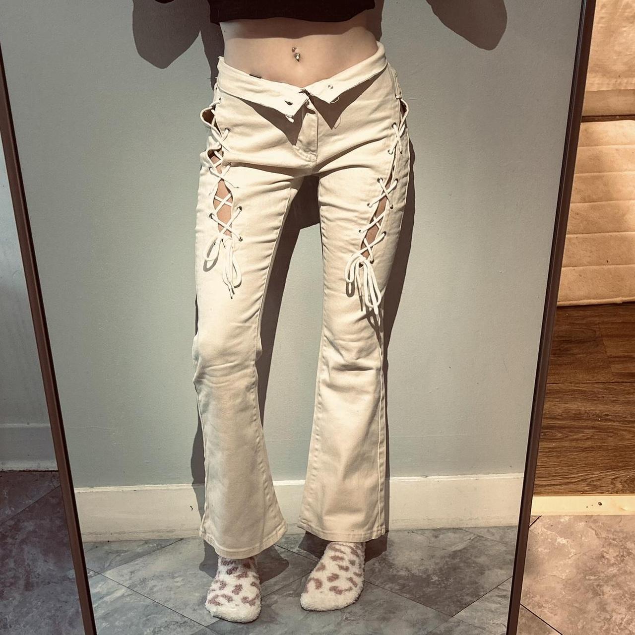 Sonoma Life + Style Tan Mid Rise Straight Leg Pants - Depop