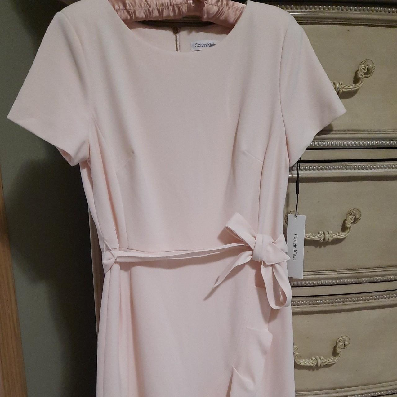 Light pink discount calvin klein dress