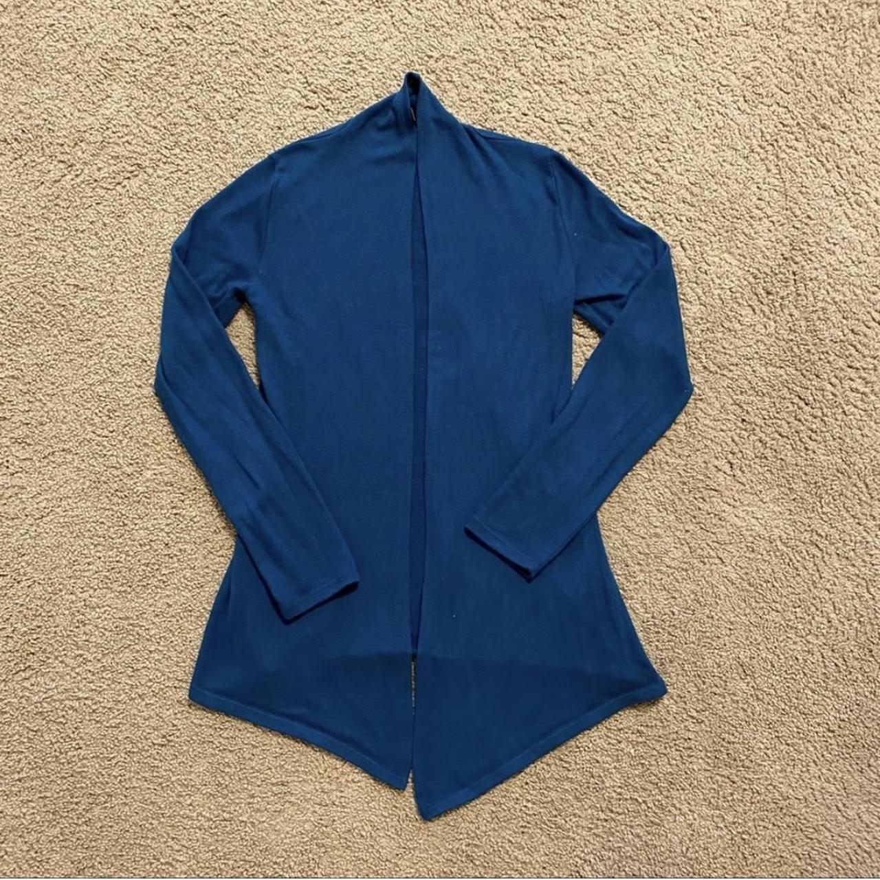 Abrianna Long Sleeve Knit Cardigan Blue Size Depop