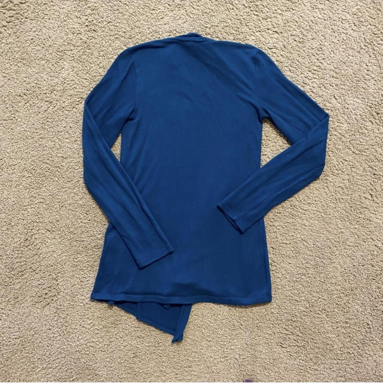 Abrianna Long Sleeve Knit Cardigan Blue Size Depop