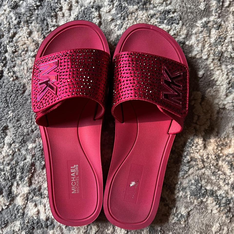 michael kors slides womens pink