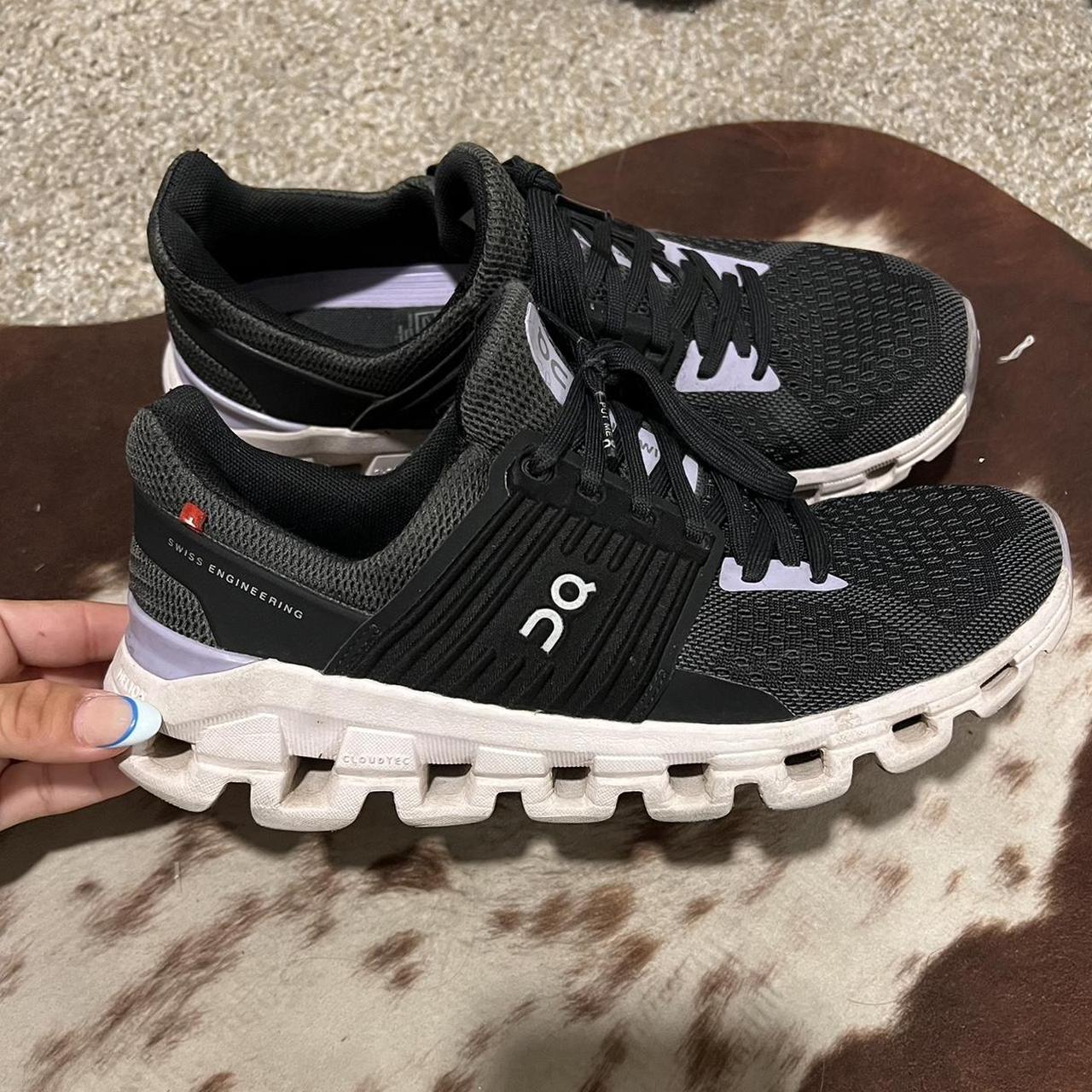 purple on cloud shoes