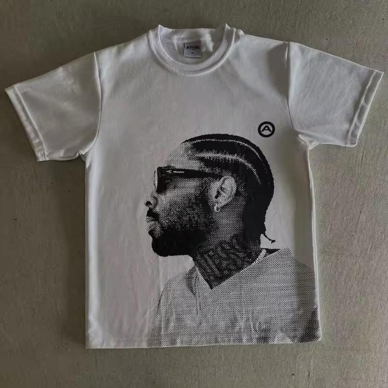 Brent Faiyaz White Graphic Tee - Depop