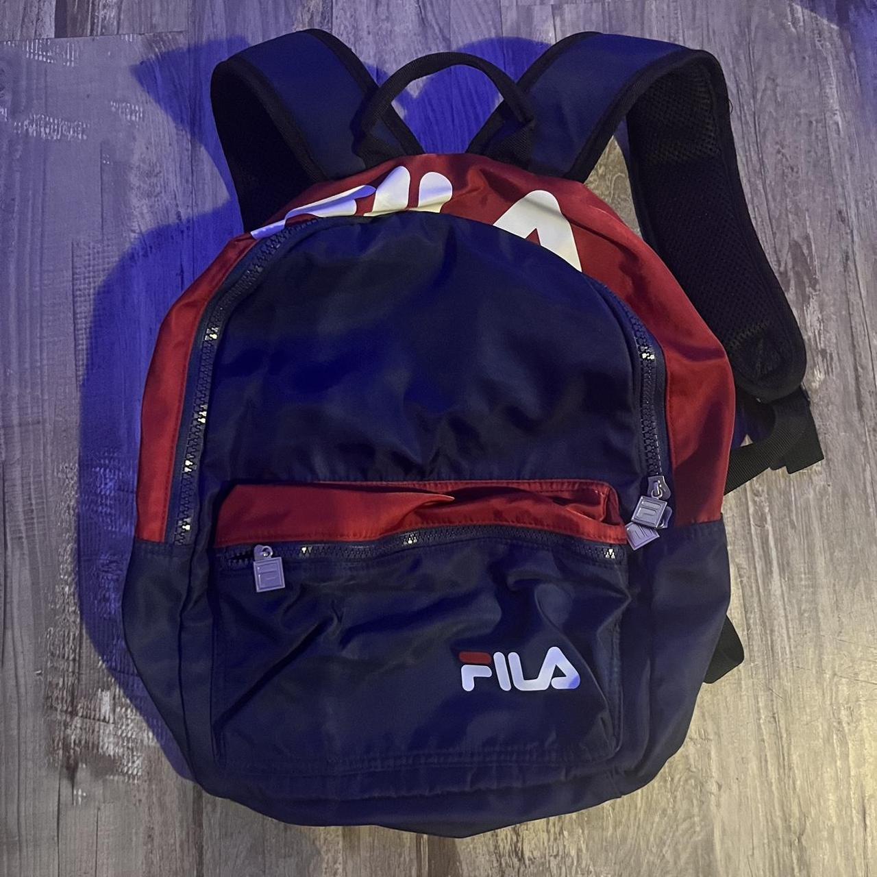 Fila backpack red white blue online