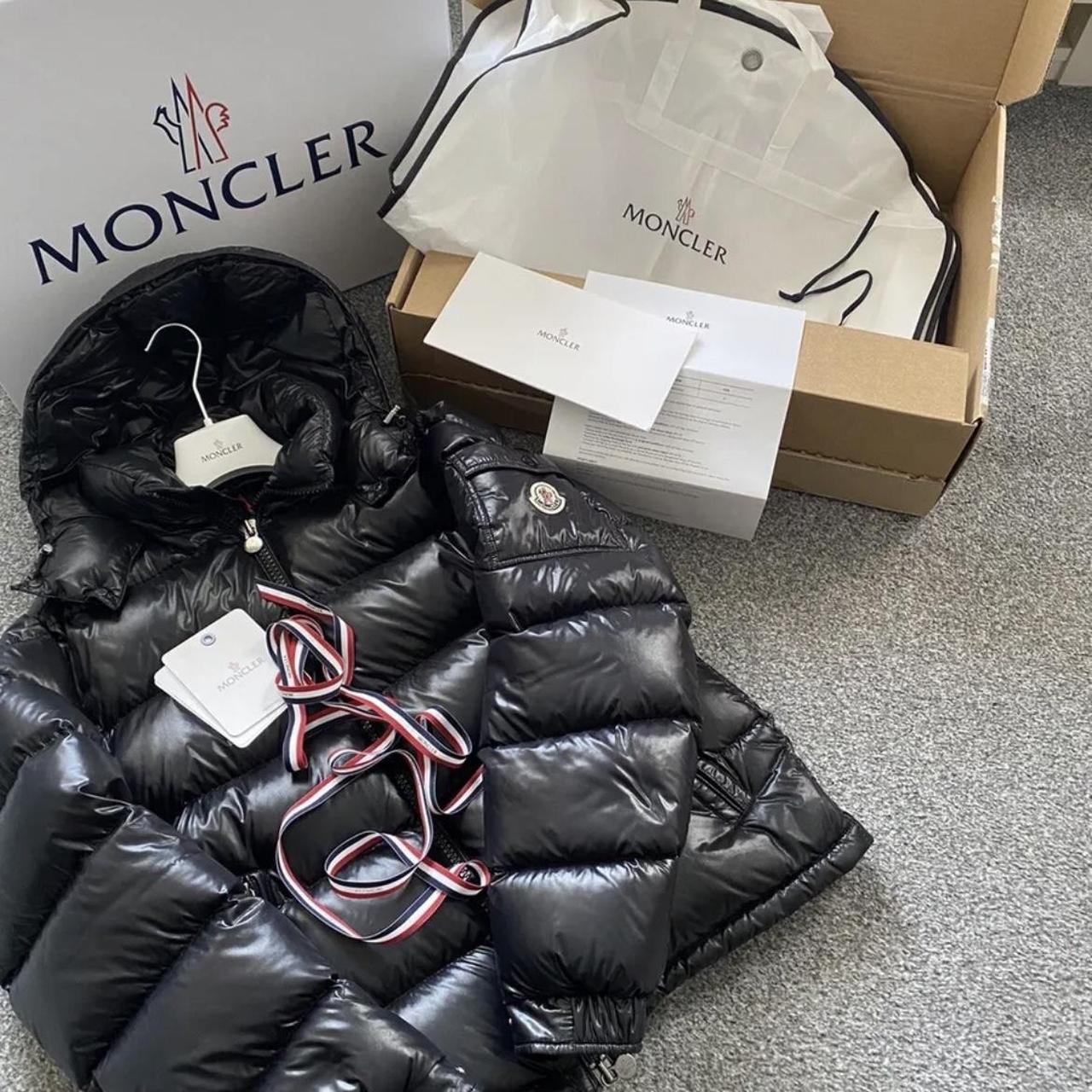 Moncler Maya Jacket Mens Size 3 Size large will fit... - Depop