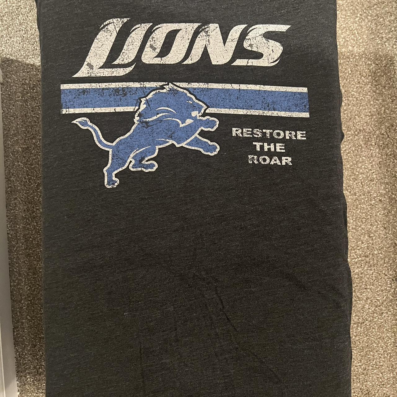 Vintage Detroit Lions shirt NFL team apparel Blue - Depop