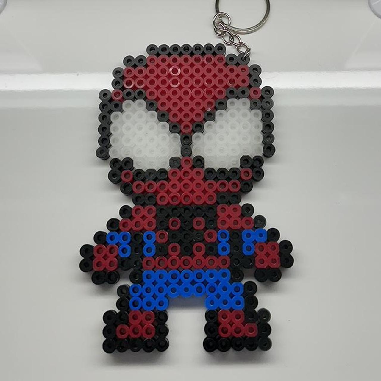 Spiderman Perler Beads Keychain Spider-Man Perler Bead Keychain