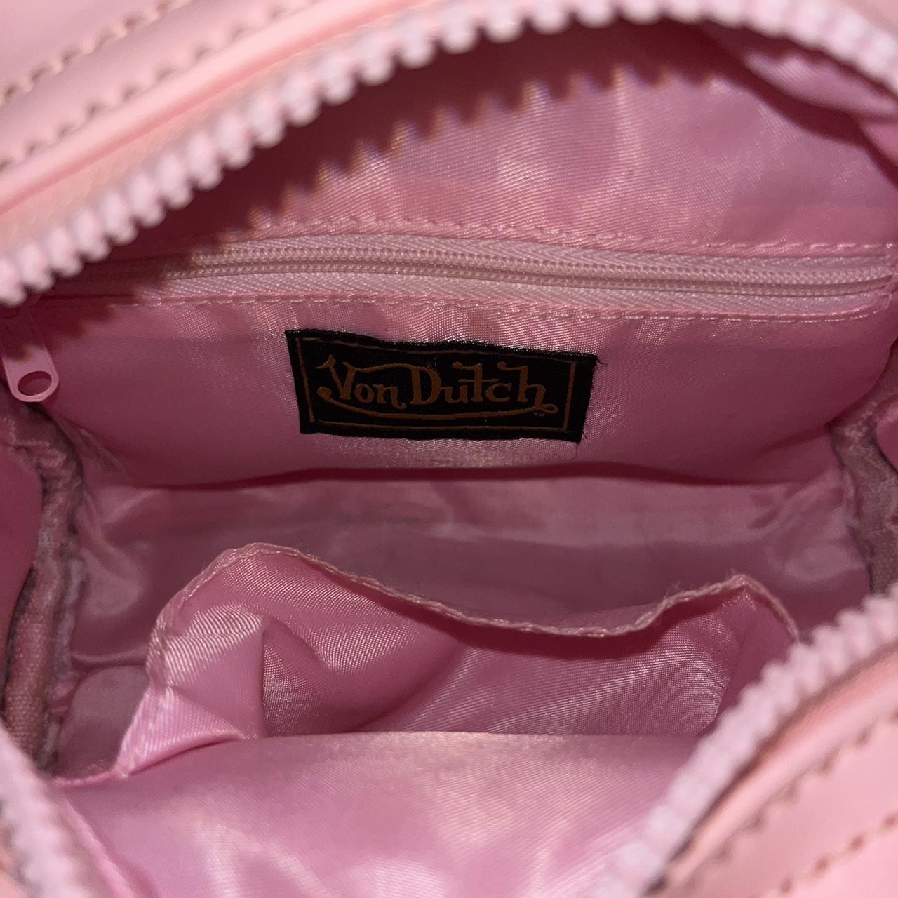 Von Dutch Women's Pink and Navy Bag | Depop