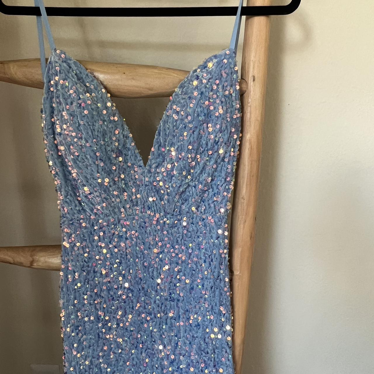 Macy's Women's Blue Dress | Depop