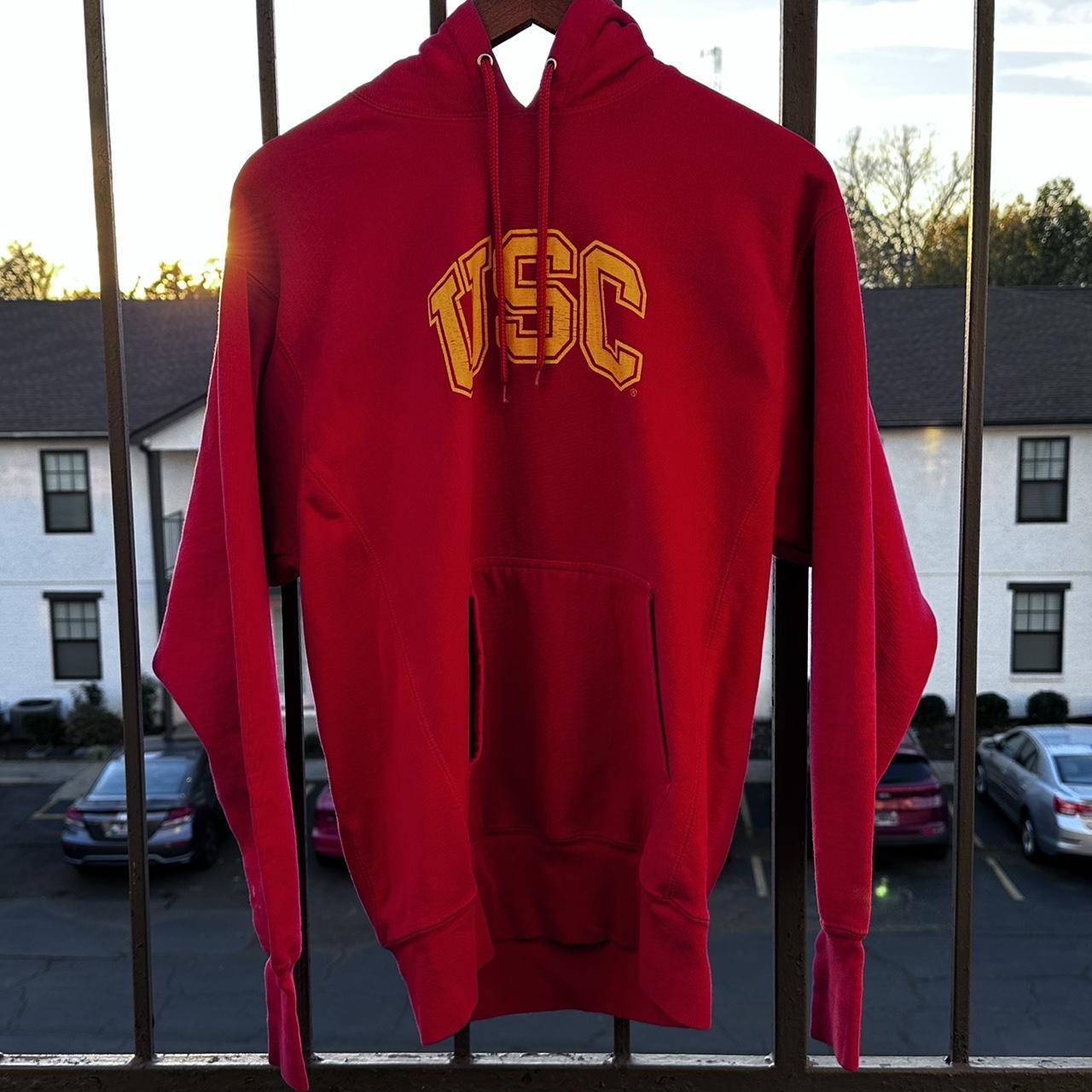 90s Steve and Barry s USC Hoodie Size Small Medium Depop