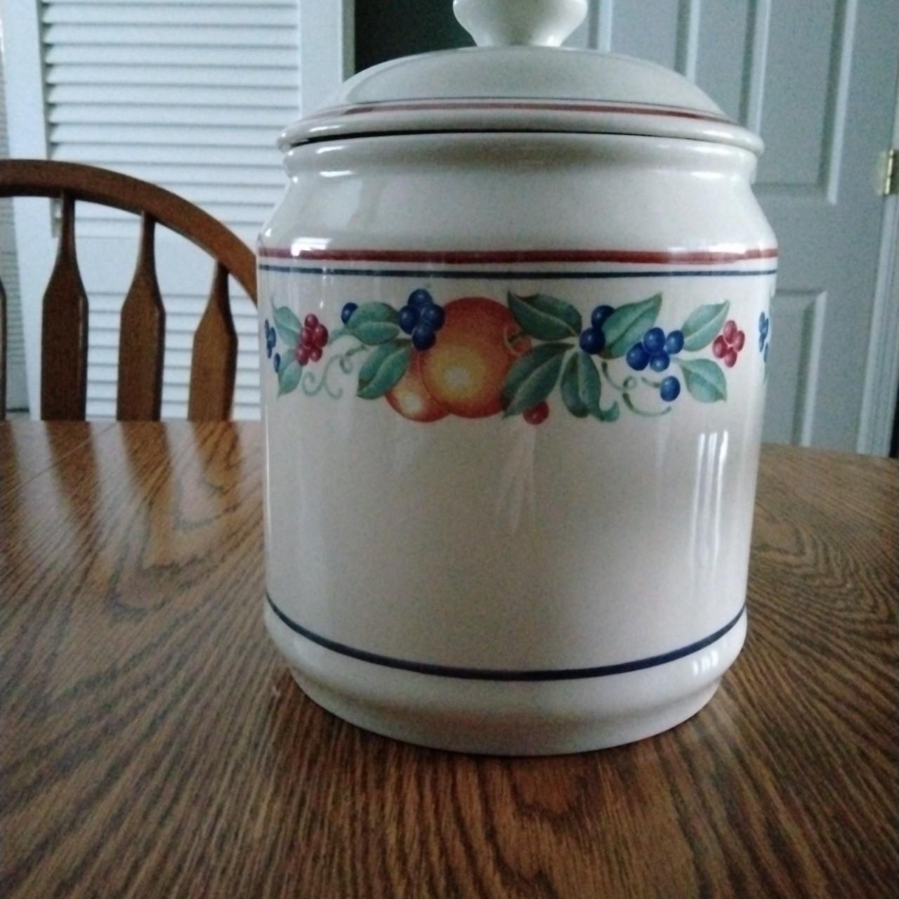 Vintage Corelle Abundance Canister or Cookie Jar. Depop