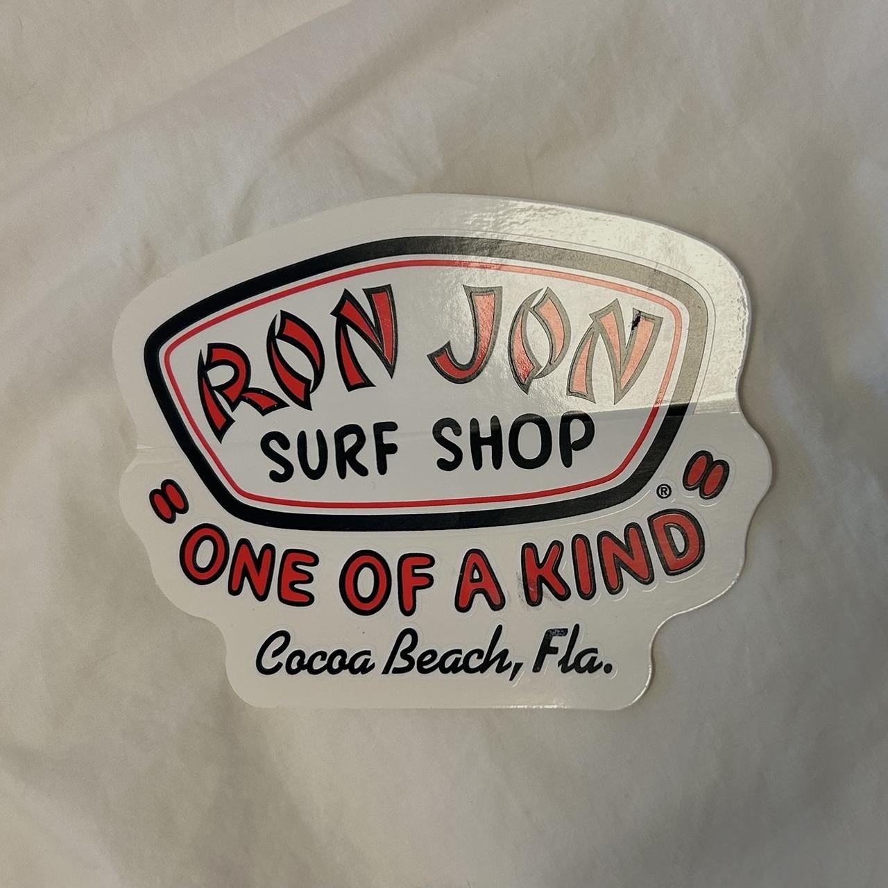 Ron Jon surf shop sticker Red/Black 🎱 ️ ~ “one of a... - Depop