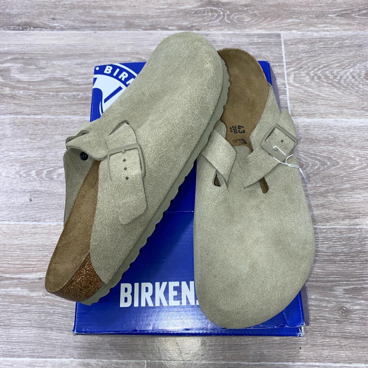 birkenstock boston taupe mens
